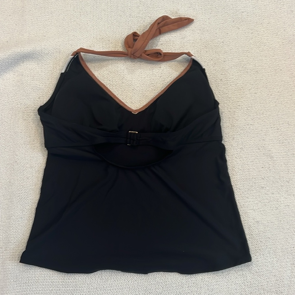 Time and Tru black white and brown tankini top, size large - Picture 2 of 3